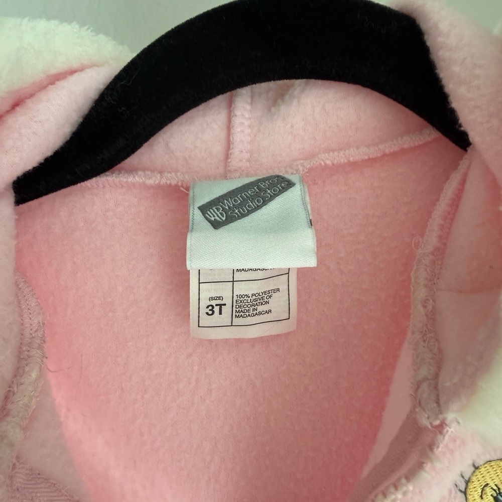 Warner Bros. TWEETY Toddler Hooded Fleece Jacket Size 3T -Pink - Picture 5 of 5